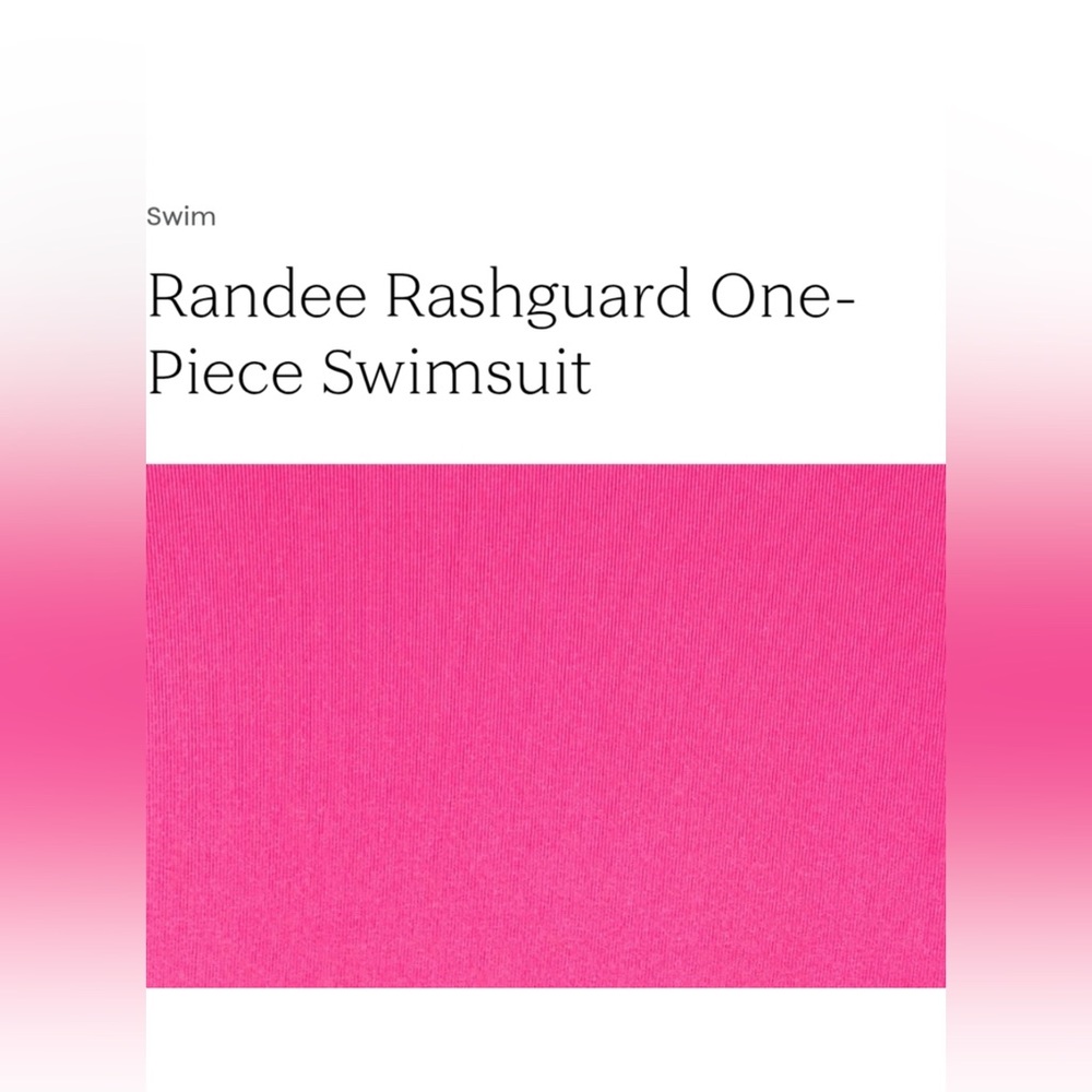 Lilly Pulitzer Hot Pink Long-Sleeve Zip One-Piece Swimsuit - Picture 5 of 5
